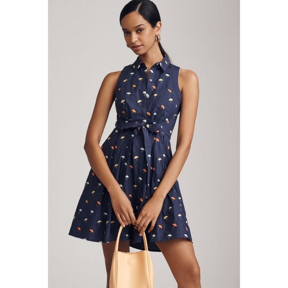 Maeve Dresses & Skirts - MAEVE BY ANTHROPOLOGIE Women's Sleeveless Mini Shirt Dress Size XS In Blue